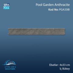 Pool Garden Anthracite 4x33 cm İç Bükey