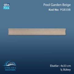 Pool Garden Beige 4x33 cm İç Bükey