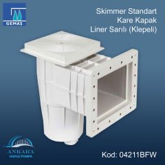 Standart Ağızlı Skimmer - Skimmer Standart Kare Kapak Liner Sarılı (Klepeli)