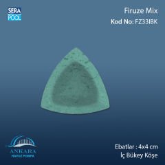 Firuze Mix 4x4 cm İç Bükey Köşe
