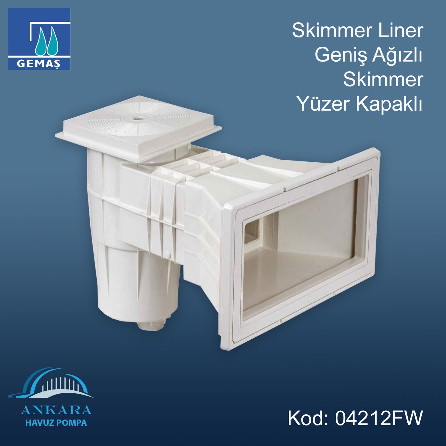 Geniş Ağızlı Skimmer - Skimmer Liner Geniş Ağızlı Yüzer Kapaklı