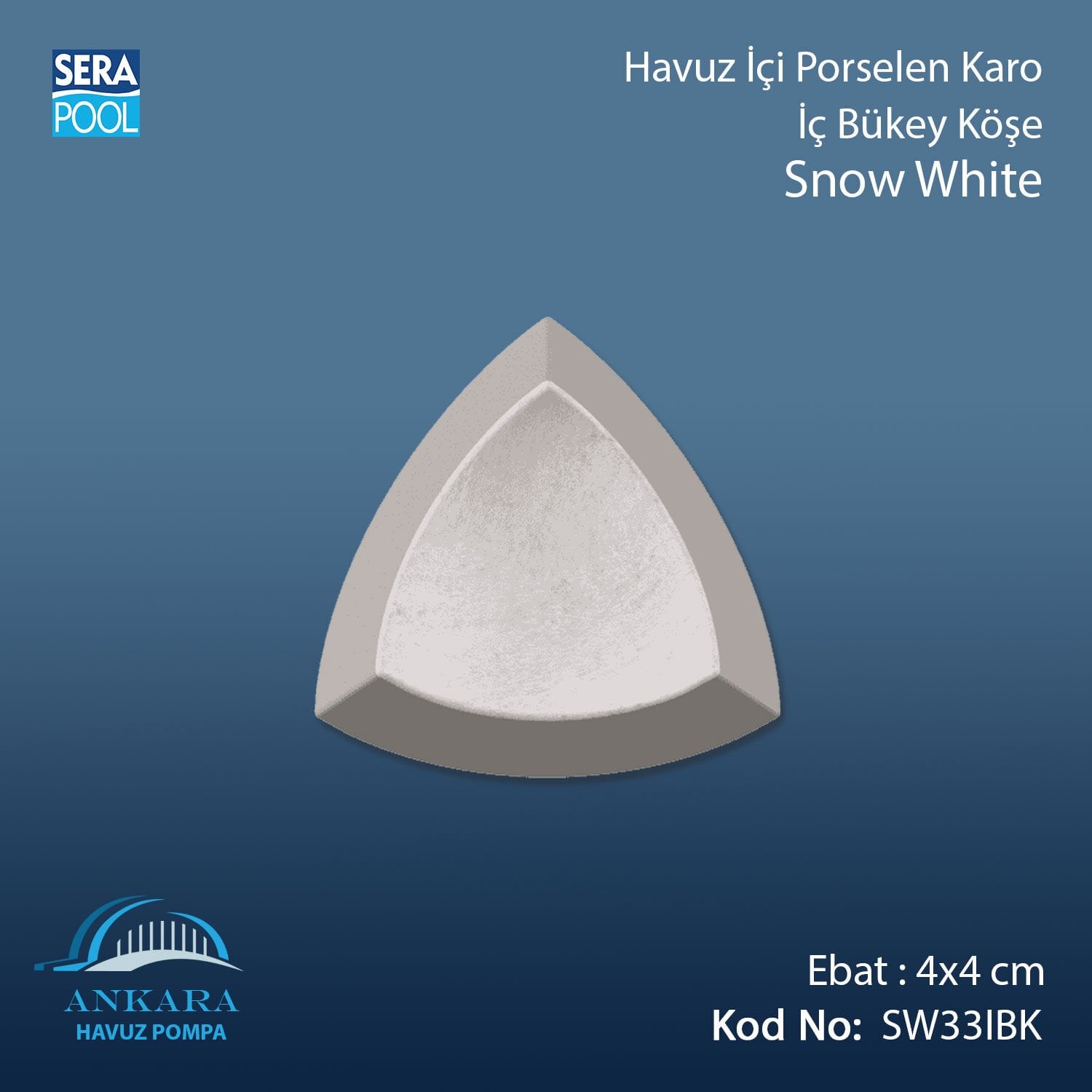 Snow White 4x4 cm İç Bükey Köşe