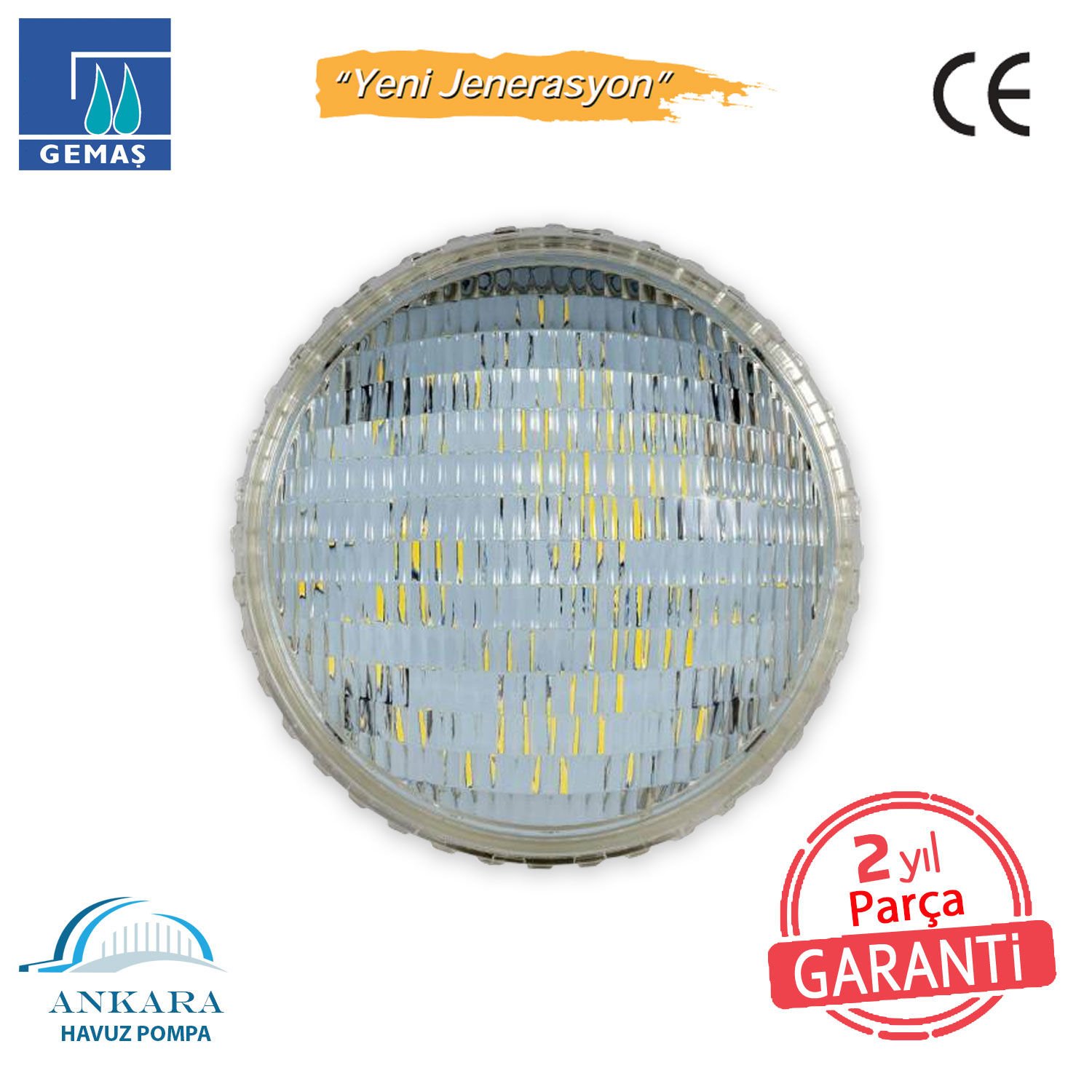 Tek Renkli PAR56 SMD 63 LED’li - 120° Mavi