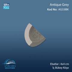 Antique Grey 4x4 cm İç Bükey Köşe