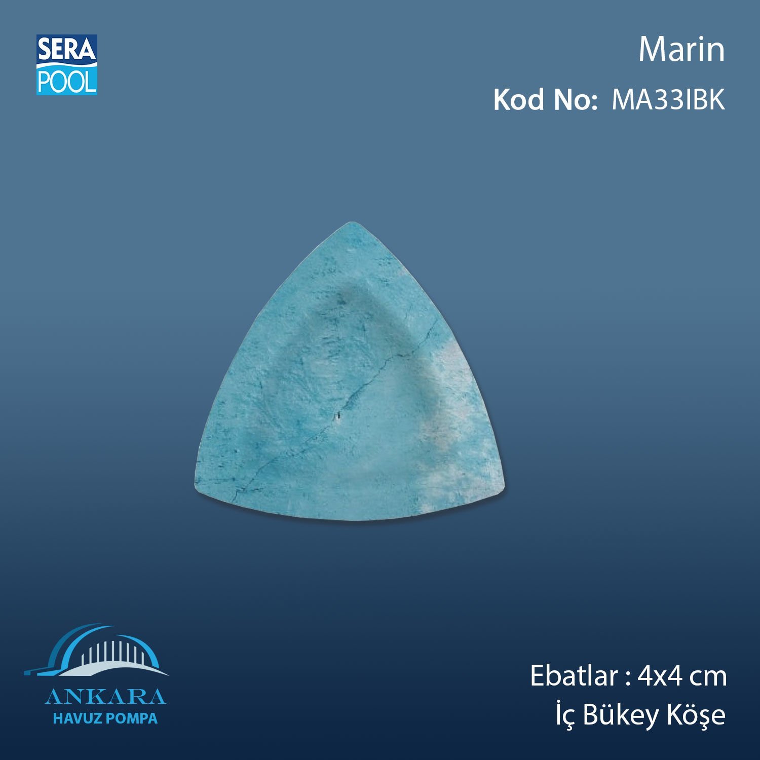 Marin 4x4 cm İç Bükey Köşe