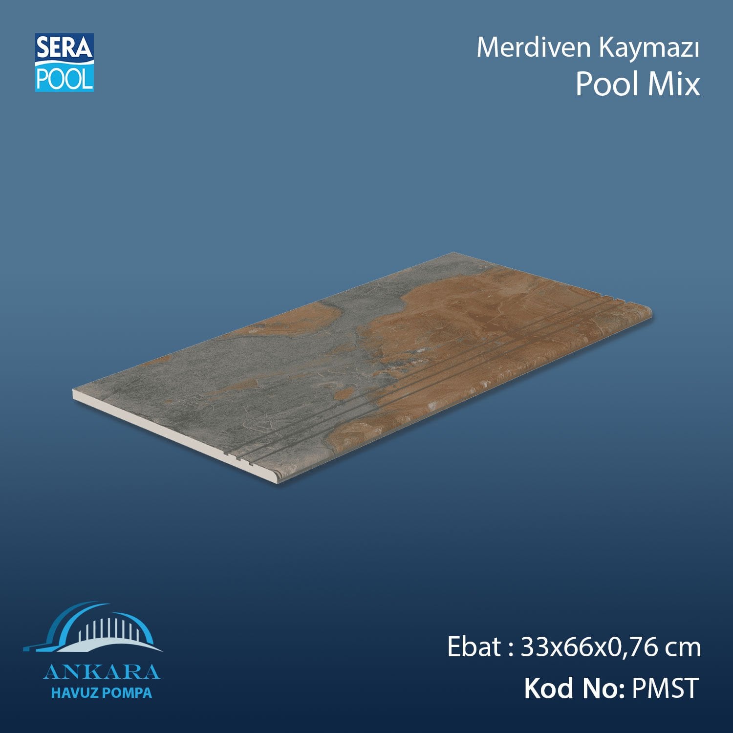 Pool Mix 33x66x0,76 cm Merdiven Kaymazı