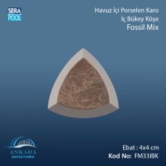 Fossil Mix 4x4 cm İç Bükey Köşe