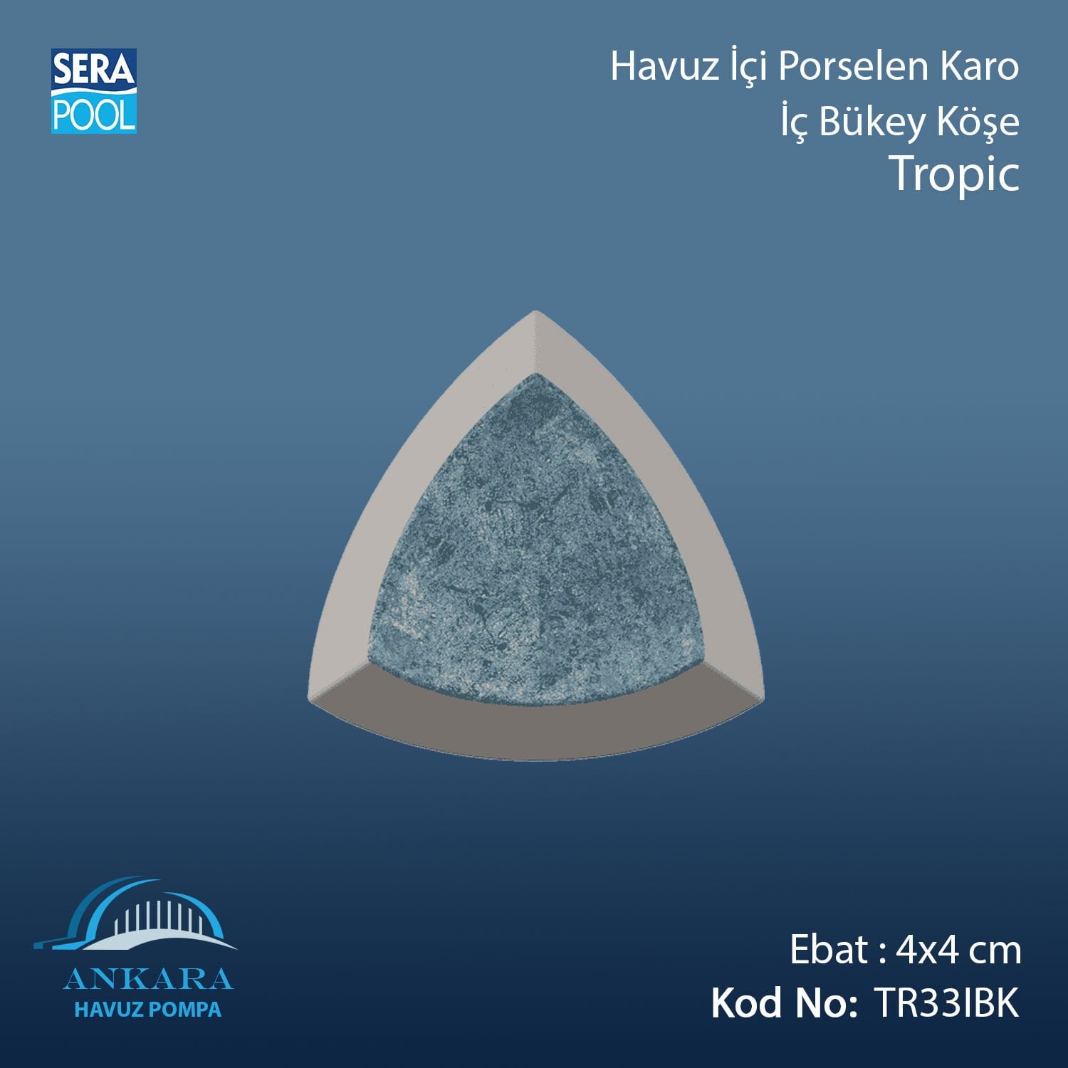 Tropic 4x4 cm İç Bükey Köşe