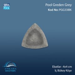 Pool Garden Grey 4x4 cm İç Bükey Köşe