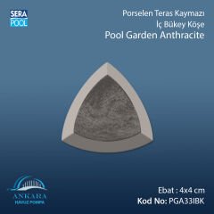 Pool Garden Anthracite 4x4 cm İç Bükey Köşe