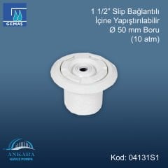 Yandan Besleme Nozulu - 1 1/2” slip bağlantılı içine yapıştırılabilir Ø 50 mm boru (10 atm)