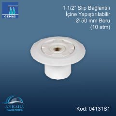 Yandan Besleme Nozulu - 1 1/2” slip bağlantılı içine yapıştırılabilir Ø 50 mm boru (10 atm)