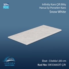 Snow White Infinity Kaymaz Karo Çift Bitiş 33x66x1,80 cm