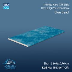 Blue Bead Infinity Kaymaz Karo Çift Bitiş 33x66x0,76 cm