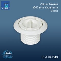 Vakum Nozulu - Vakum Nozulu Ø 63 Yapıştırma - Beton