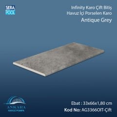 Antique Grey Infinity Kaymaz Karo Çift Bitiş 33x66x1,80 cm