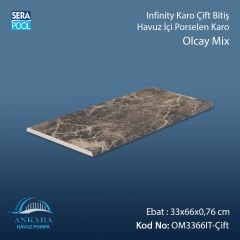 Olcay Mix Infinity Kaymaz Karo Çift Bitiş 33x66x0,76 cm