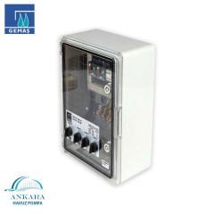 Kontaktörlü veya Termik Manyetik Koruma Şalterli Kontrol Panosu - 1 Monofaze Pompa + 1 Grup Lamba - Zaman Saatli 200W Trioid Trafolu