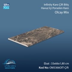 Olcay Mix Infinity Kaymaz Karo Çift Bitiş 33x66x1,80 cm