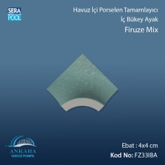 Firuze Mix 4x4 cm İç Bükey Ayak