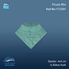 Firuze Mix 4x4 cm İç Bükey Ayak