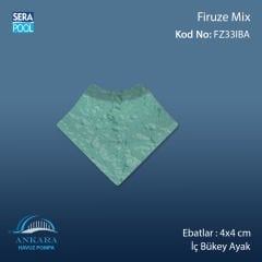 Firuze Mix 4x4 cm İç Bükey Ayak
