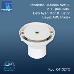 Tabandan Besleme Nozulu - Debi Ayarlı - Tabandan Besleme Nozulu 2'' Dış Dişli Debi Ayarlı Kon. K. Beton