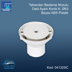 Tabandan Besleme Nozulu - Debi Ayarlı - Tabandan Besleme Nozulu Debi Ayarlı Konik K. Ø63