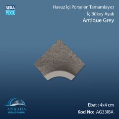 Antique Grey 4x4 cm İç Bükey Ayak