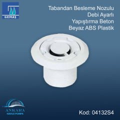 Tabandan Besleme Nozulu - Sabit Debili - Tabandan Besleme Nozulu Debi Ayarlı Yapıştırma Beton