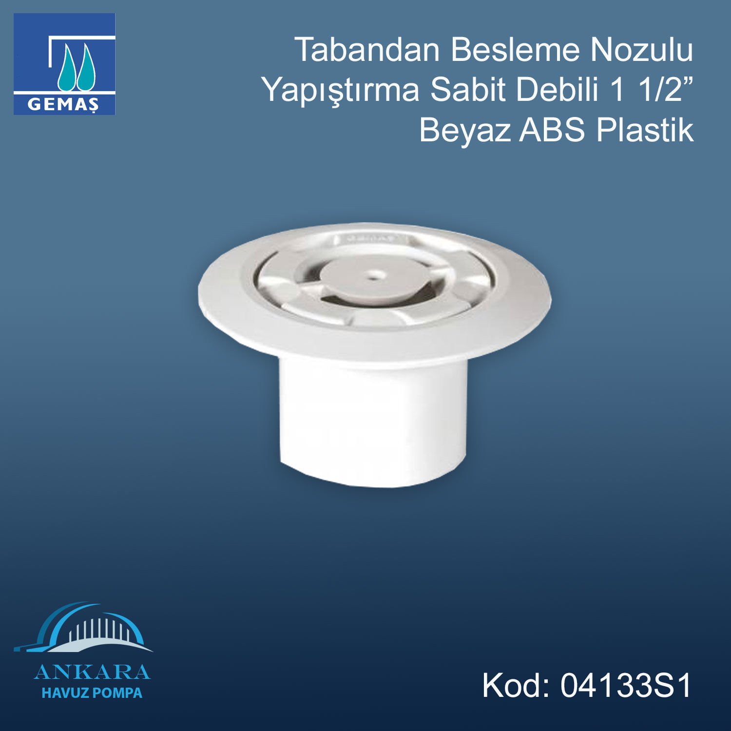 Tabandan Besleme Nozulu - Sabit Debili - Tabandan Besleme Nozulu Yapıştırma Sabit Debili 1 1/2''