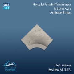 Antique Beige 4x4 cm İç Bükey Ayak