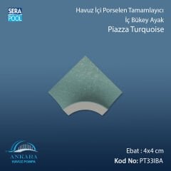 Piazza Turquoise 4x4 cm İç Bükey Ayak