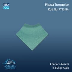 Piazza Turquoise 4x4 cm İç Bükey Ayak