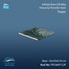 Tropic Infinity Kaymaz Karo Çift Bitiş 33x33x0,76 cm
