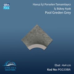Pool Garden Grey 4x4 cm İç Bükey Ayak