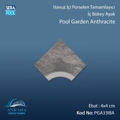 Pool Garden Anthracite 4x4 cm İç Bükey Ayak