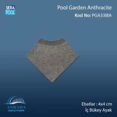 Pool Garden Anthracite 4x4 cm İç Bükey Ayak