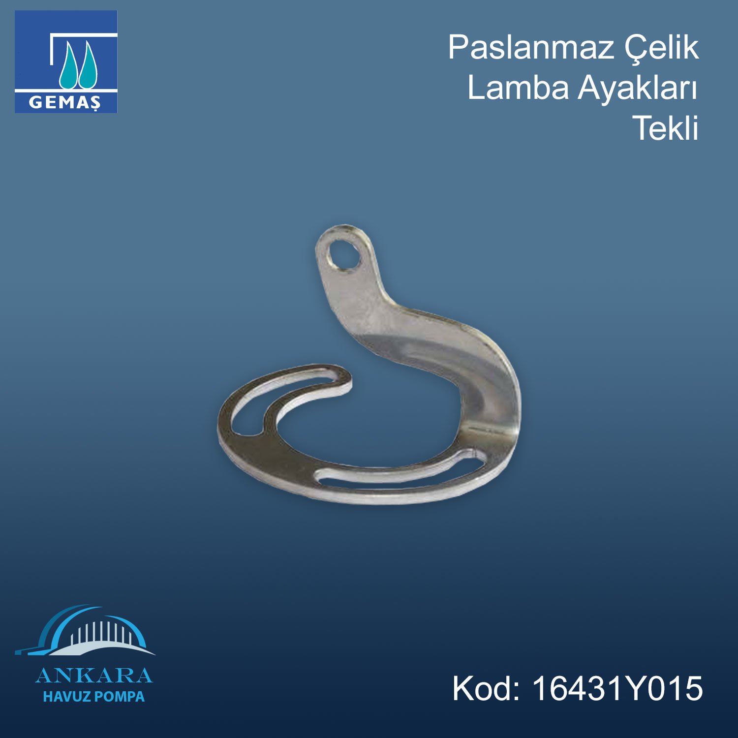 Paslanmaz Çelik Lamba Ayakları Tekli