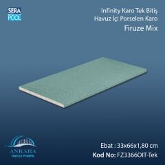 Firuze Mix 33x66x1,80 cm Infinity Kaymaz Karo Tek Bitiş