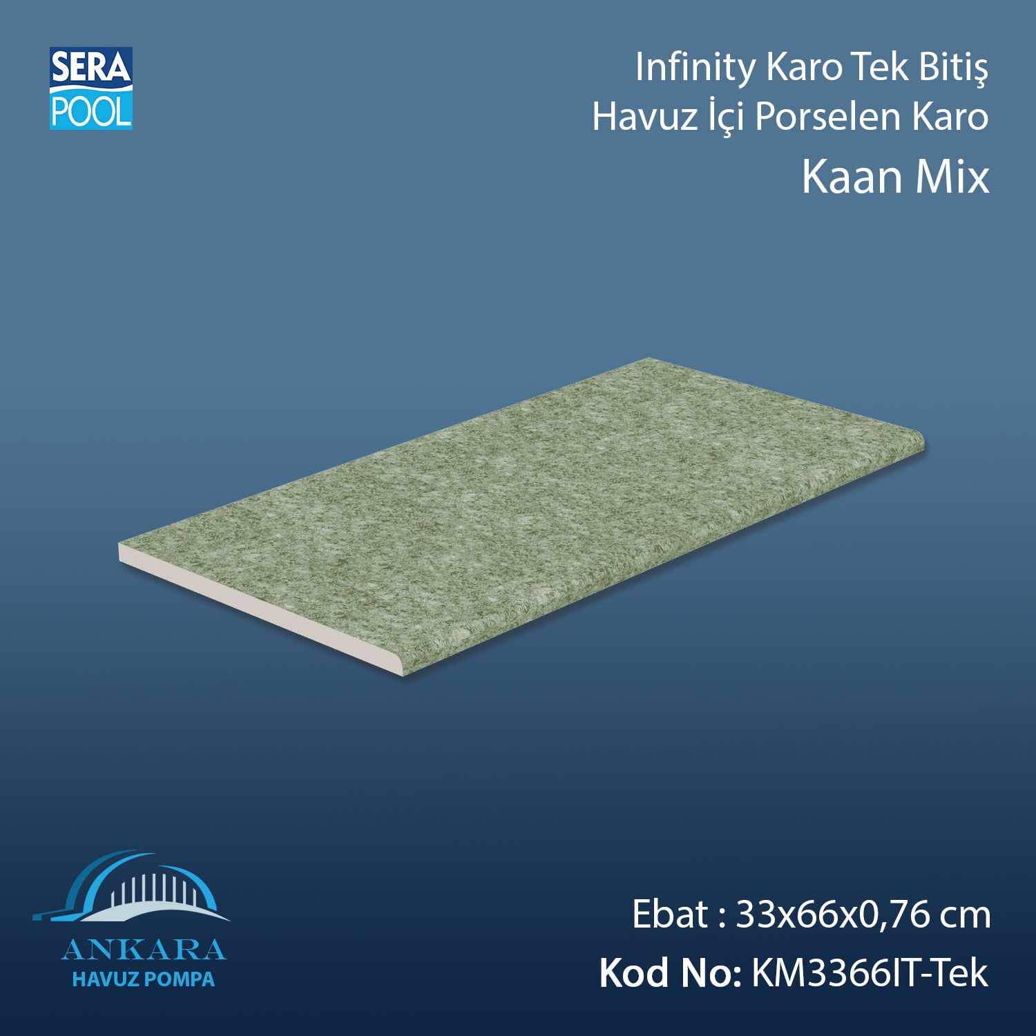 Kaan Mix 33x66x0,76 cm Infinity Kaymaz Karo Tek Bitiş