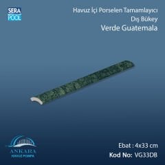 Verde Guatemala 4x33 cm Dış Bükey