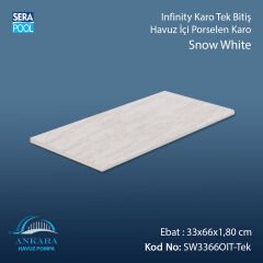 Snow White 33x66x1,80 cm Infinity Kaymaz Karo Tek Bitiş