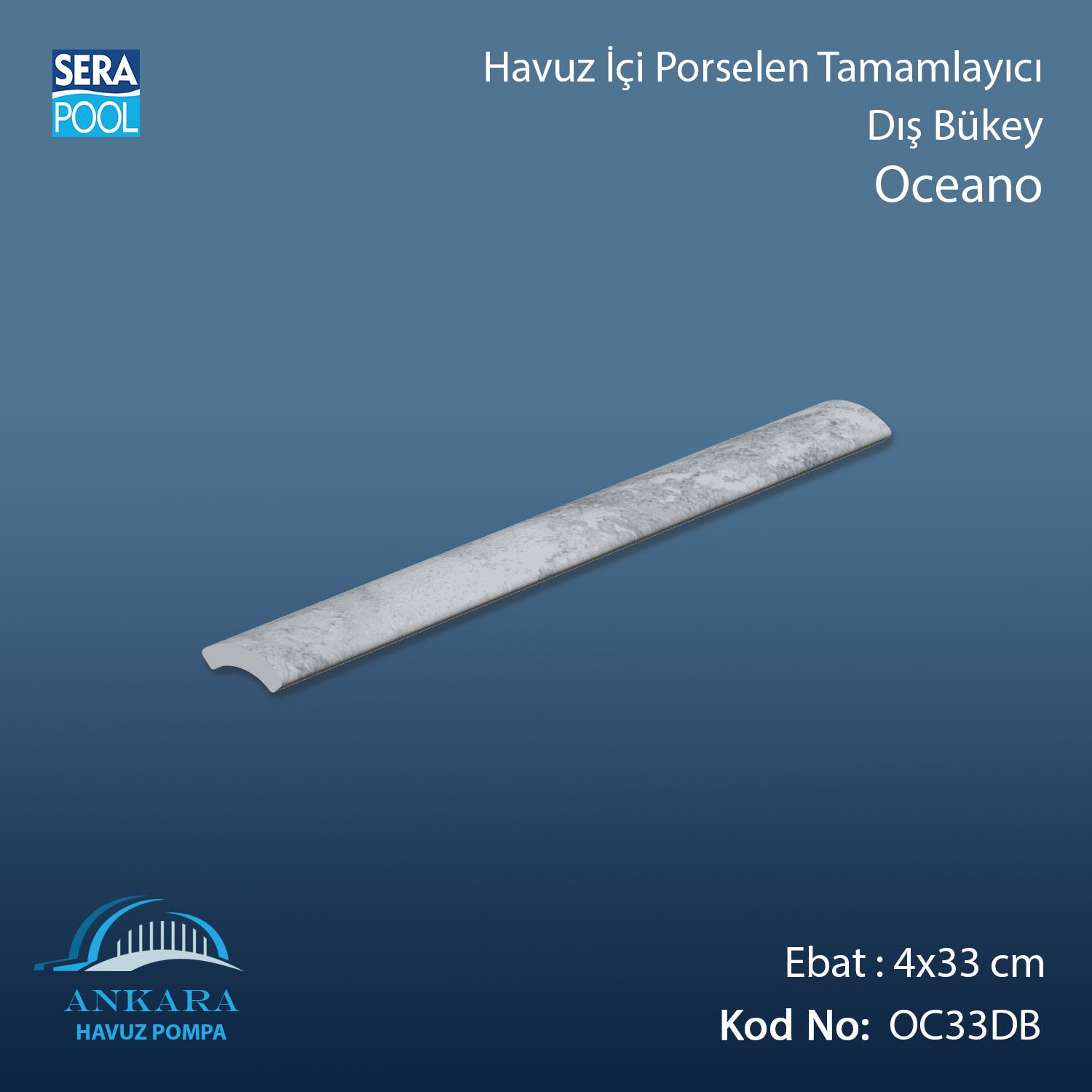 Oceano 4x33 cm Dış Bükey
