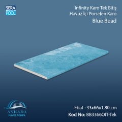 Blue Bead 33x66x1,80 cm Infinity Kaymaz Karo Tek Bitiş