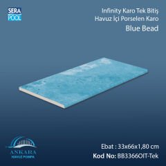 Blue Bead 33x66x1,80 cm Infinity Kaymaz Karo Tek Bitiş