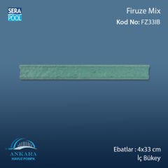 Firuze Mix 4x33 cm İç Bükey