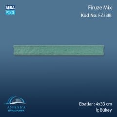 Firuze Mix 4x33 cm İç Bükey