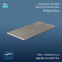 Antique Grey 33x66x0,76 cm Infinity Kaymaz Karo Tek Bitiş