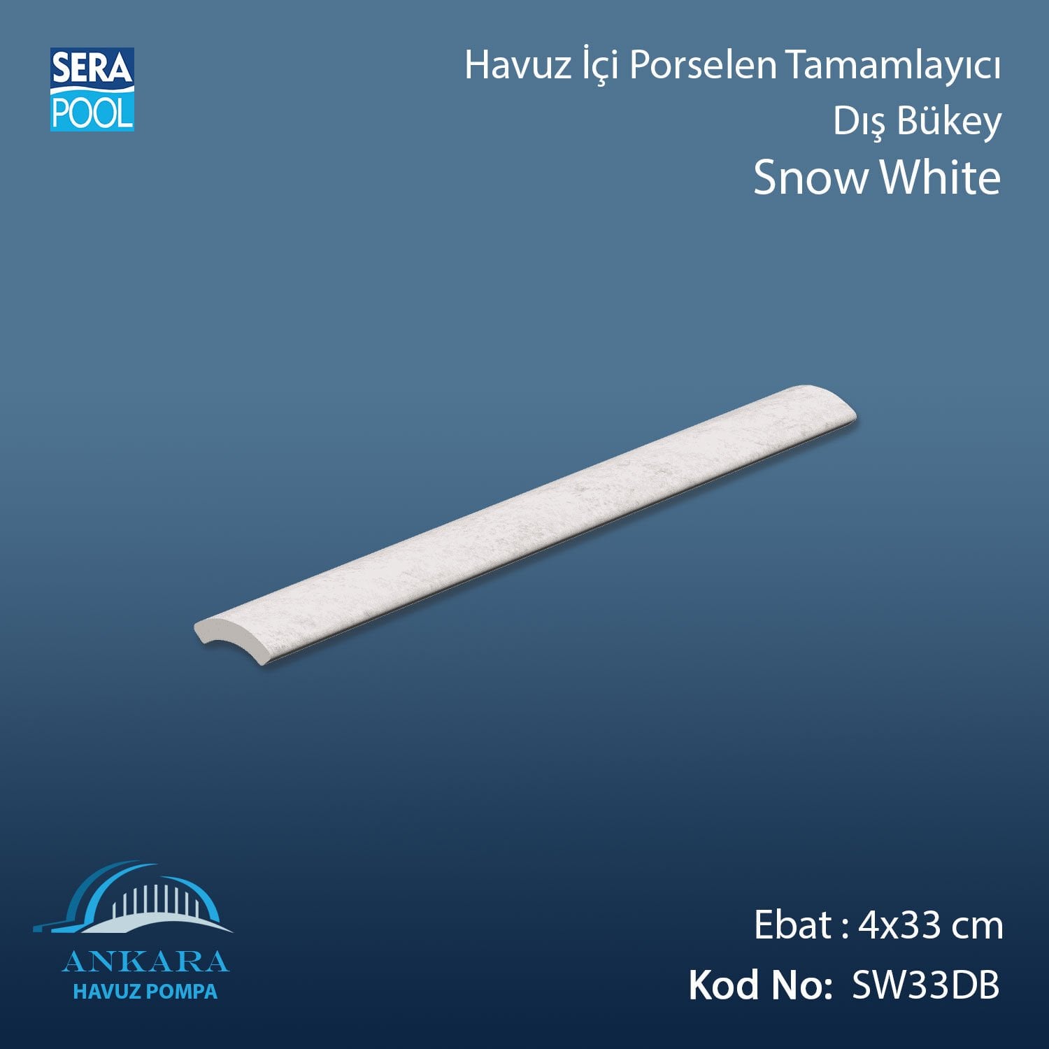 Snow White 4x33 cm Dış Bükey